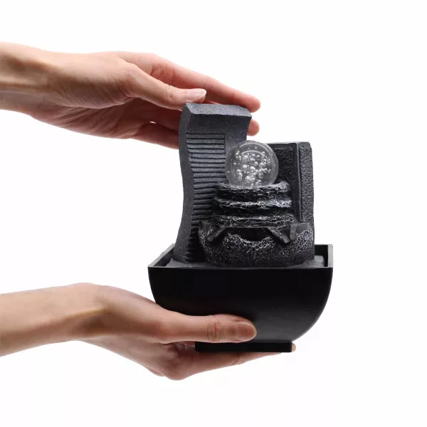 Tabletop Water Feature - 18cm - Cascading Rock Formation - Image 3