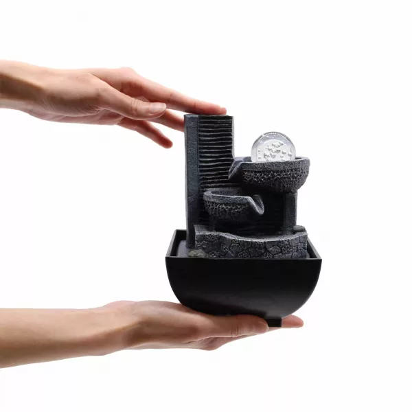 Tabletop Water Feature - 18cm - Relaxing Pouring Pots - Image 4