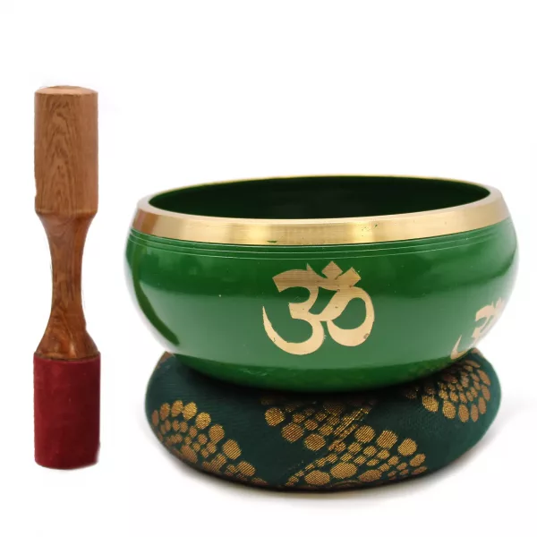 Lrg Tree of Life Singing Bowl Set- Green 14cm - Image 2