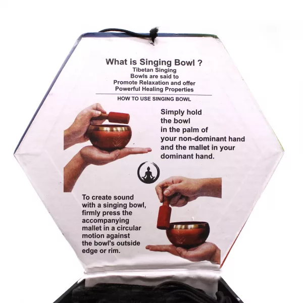 Yin & Yang Singing Bowl Set- White/Purple 10.7cm - Image 3