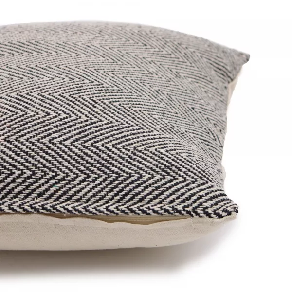 Classic Cushion Cover - Herringbone Fine Grey - 40x40cm - Image 2