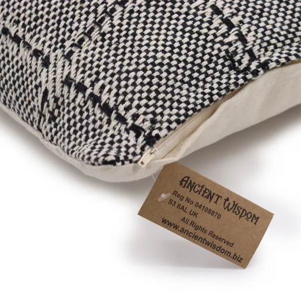 Classic Cushion Cover - Squares Grey - 40x40cm - Image 2