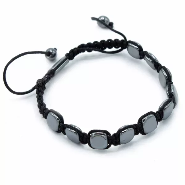 Magnetic Hematite Shamballa Bracelet -  Round Corners - Image 2