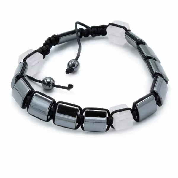 Magnetic Hematite Shamballa Bracelet -  Rose Cuboids - Image 2
