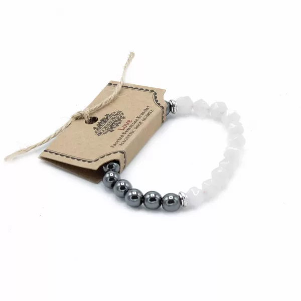 Faceted Gemstone Bracelet - Magnetc Rose Quatz - Image 2