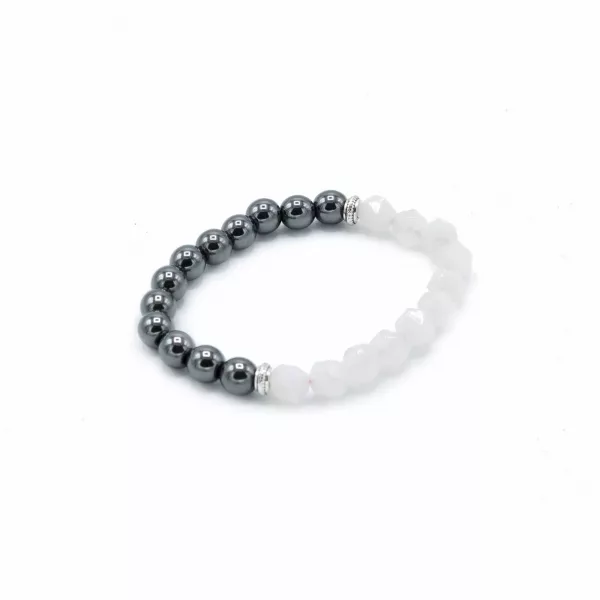 Faceted Gemstone Bracelet - Magnetc Rose Quatz - Image 3