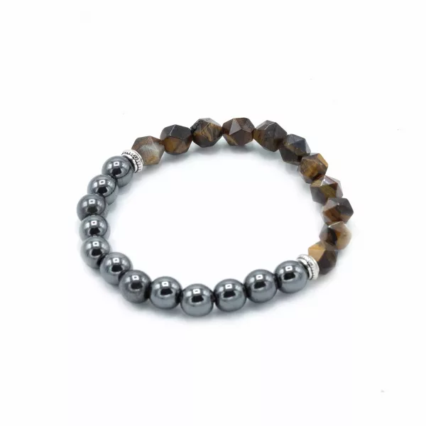 Faceted Gemstone Bracelet - Magnetic Tiger Eye - Image 3