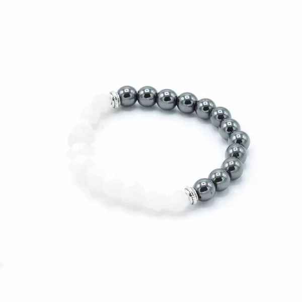 Faceted Gemstone Bracelet - Magnetic Rock Quartz - Image 3