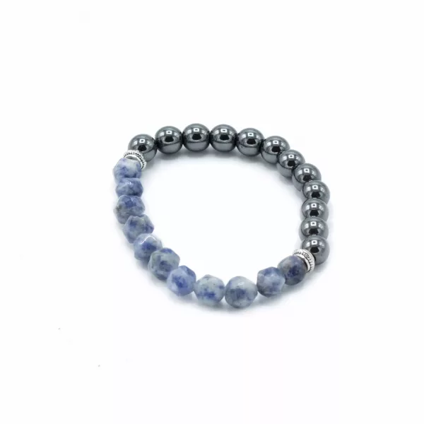 Faceted Gemstone Bracelet - Magnetic Sodalite - Image 3