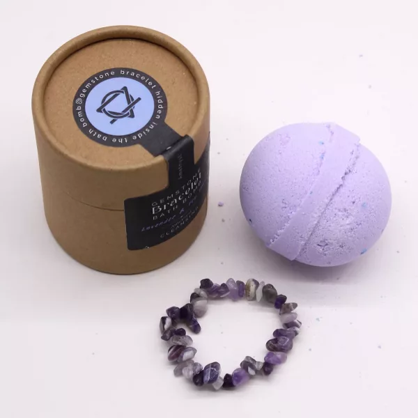 Amethyst Gem Bracelet Bath Bomb - Image 4