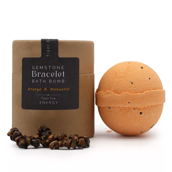 Tiger Eye Gem Bracelet Bath Bomb - Image 2