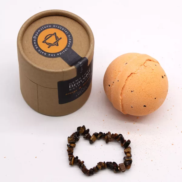 Tiger Eye Gem Bracelet Bath Bomb - Image 4