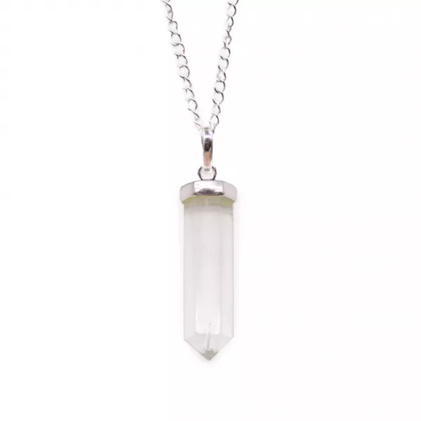 Gemstone Classic Point Pendant - Rock Quartz