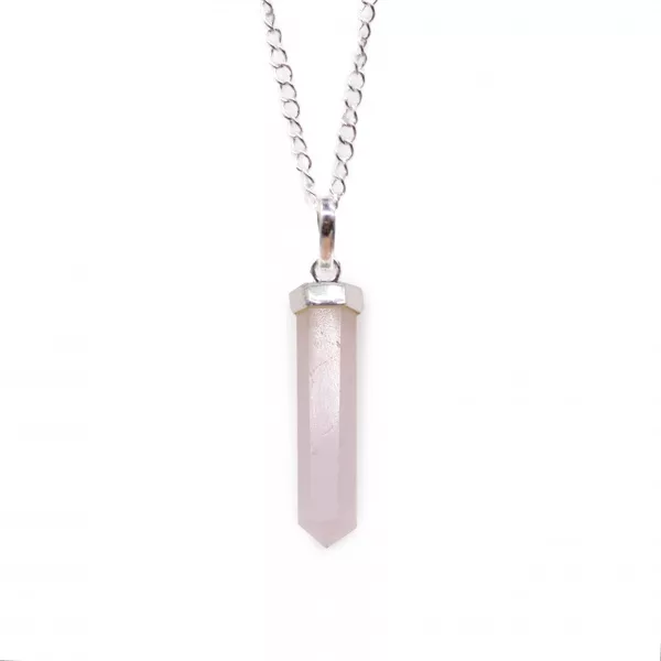 Gemstone Classic Point Pendant - Rose Quartz