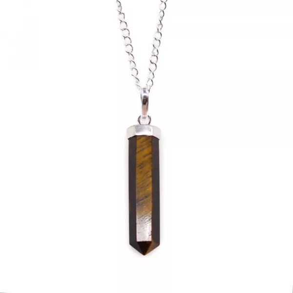 Gemstone Classic Point Pendant - Tiger Eye