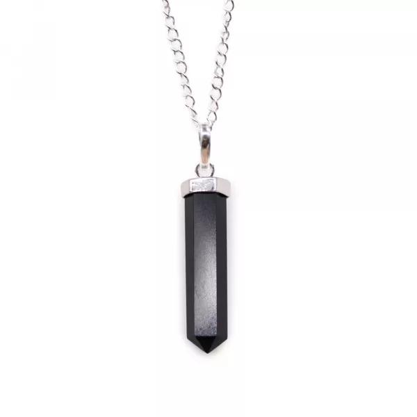 Gemstone Classic Point Pendant - Black Agate