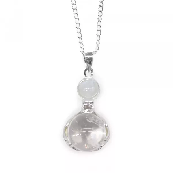 Gemstone Healing Hands Pendant - Rock Quartz