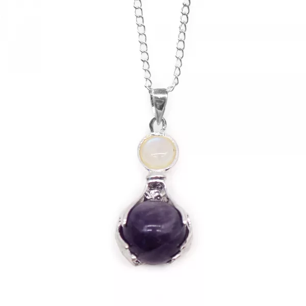 Gemstone Healing Hands Pendant - Amethyst