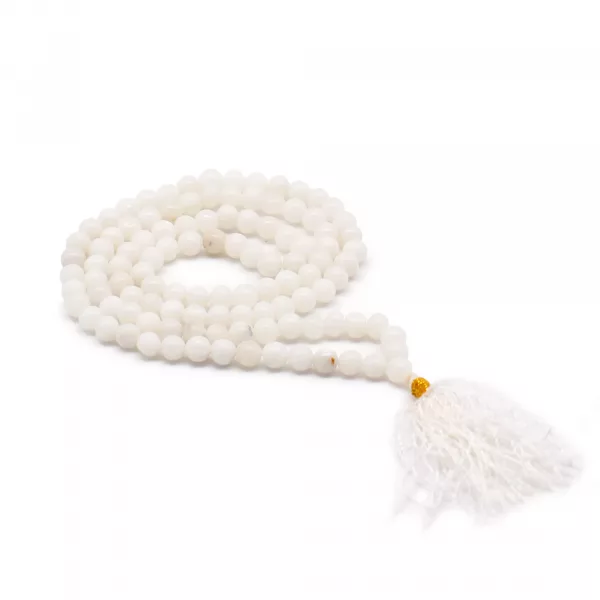 108 Bead Mala - White Quartz