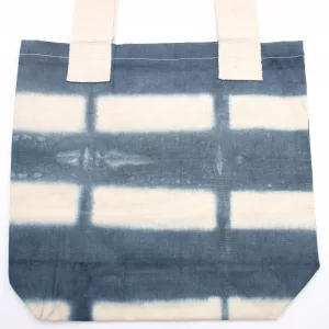 Natural Tye-Dye Cotton Bag (8oz) – 38x42x12cm – Grey Blocks – Natural Handle