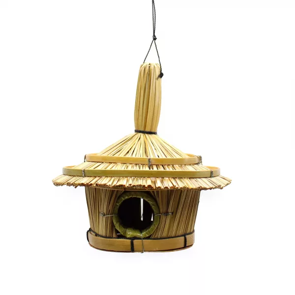 Small Round Seagrass Bird Box 17x17cm - Image 4