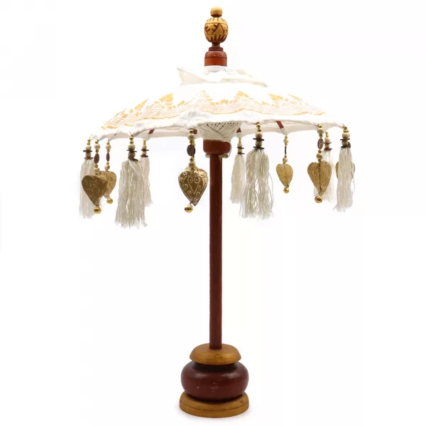 Bali Home Decor Parasol - Canvas - Gold Decor- 40cm