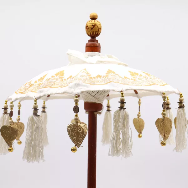 Bali Home Decor Parasol - Canvas - Gold Decor- 40cm - Image 2