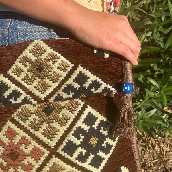 Chocolate Kilim Messenger Festival Bag - Image 3