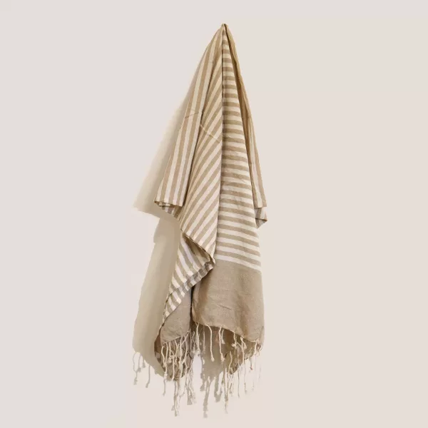 Cotton Pario Throw - 100x180 cm - Warm Sand - Image 2