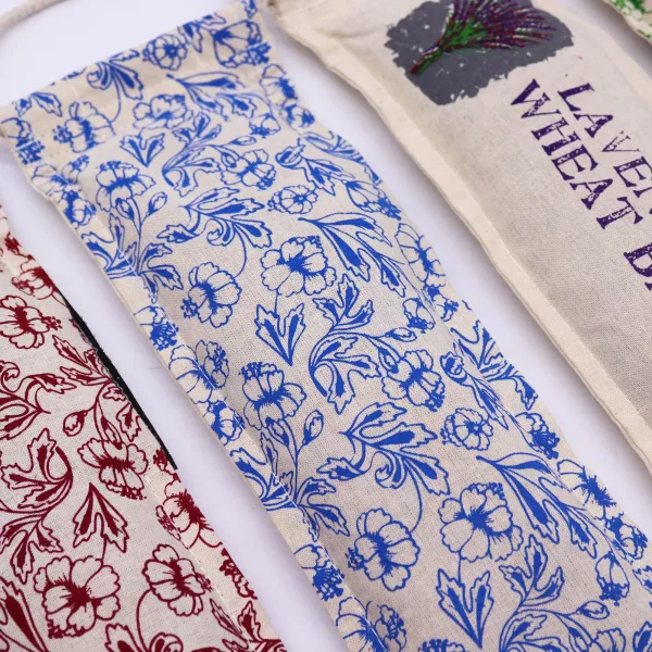 Natural Cotton Wheat Bags - Blue - Image 4