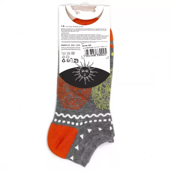 S/M Hop Hare Bamboo Socks Low (3.5-6.5) - Flowers of Life - Image 4