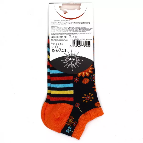S/M Hop Hare Bamboo Socks Low (3.5-6.5) - Mandala Flowers - Image 4