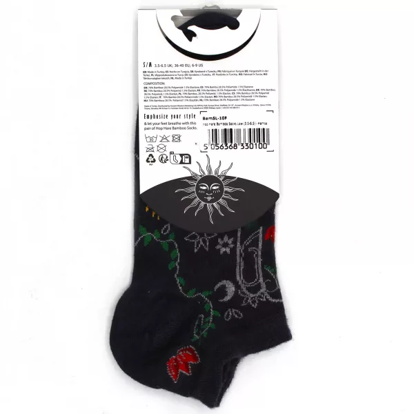 S/M Hop Hare Bamboo Socks Low (3.5-6.5) - Hamsa - Image 4