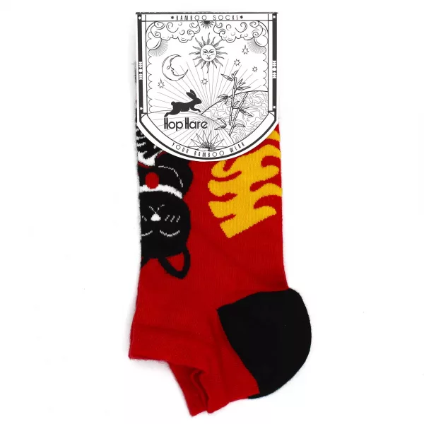S/M Hop Hare Bamboo Socks Low (3.5-6.5) - Lucky Cat - Image 3