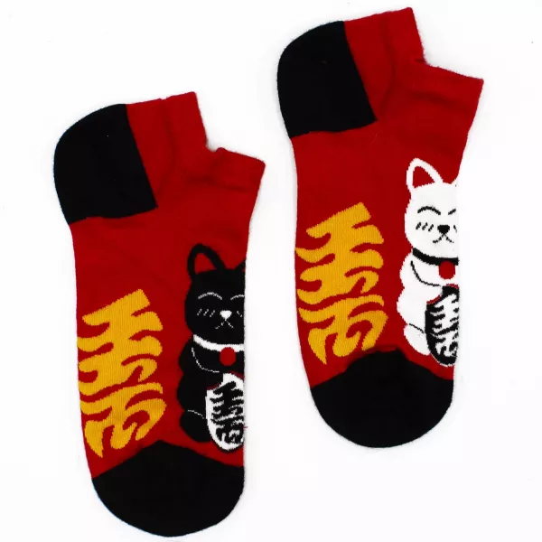 S/M Hop Hare Bamboo Socks Low (3.5-6.5) - Lucky Cat - Image 2