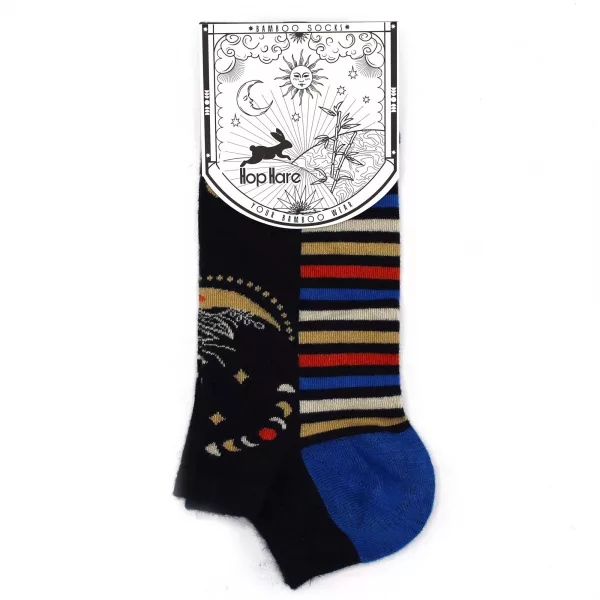 S/M Hop Hare Bamboo Socks Low (3.5-6.5) - Lunar Phases - Image 3