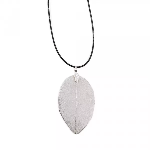 Necklace - Bravery Leaf - Silver