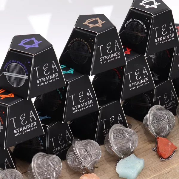 Raw Crystal Gemstone Tea Strainer - Smoky Quartz - Image 4