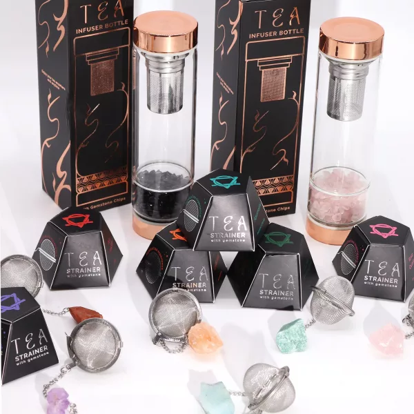Raw Crystal Gemstone Tea Strainer - Aquamarine - Image 4