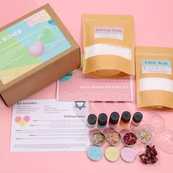 Bath Bomb Kit - Pink Lemonade & Citrus Blast - Image 4