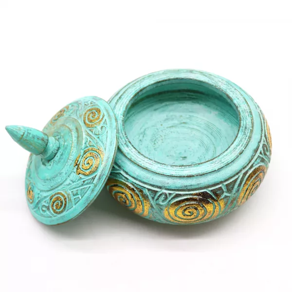 Turquoise Squat  Sweet Jar - Image 2