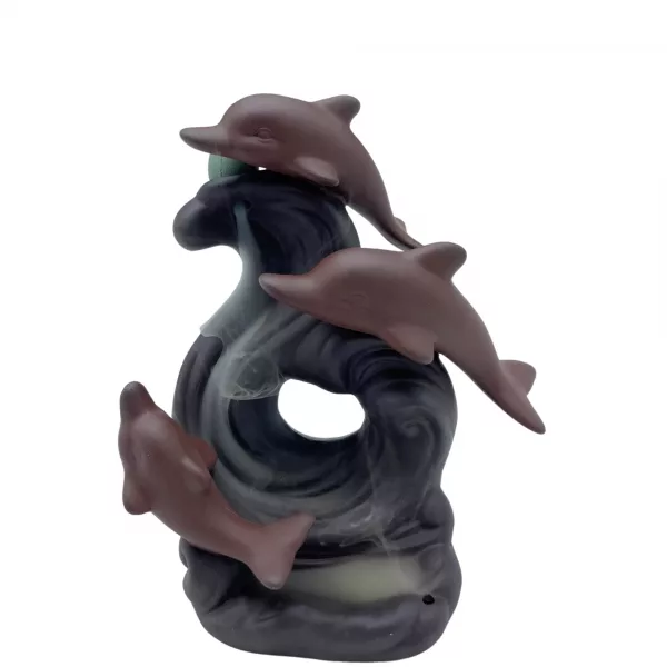 Backflow Incense Burner - Dolphin Wave - Image 3