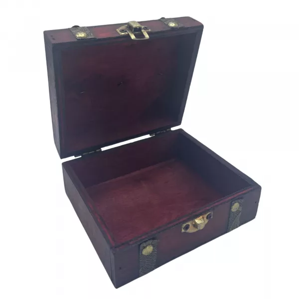 Square Tea Chest - Tan - Image 2