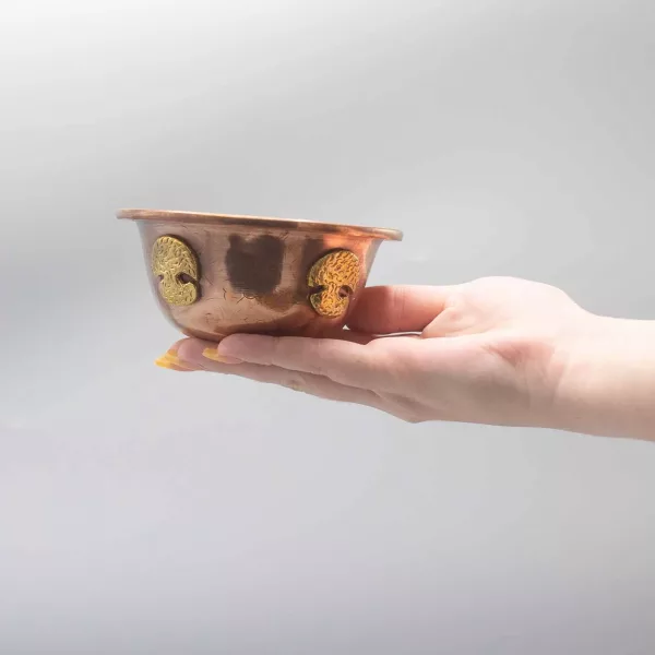 Copper Ritual Bowl with Tree of Life  12x5cm - Image 3