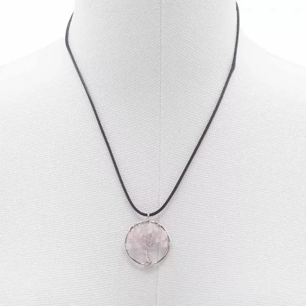 Tree of Life Pendant - Rose Quartz - Image 3