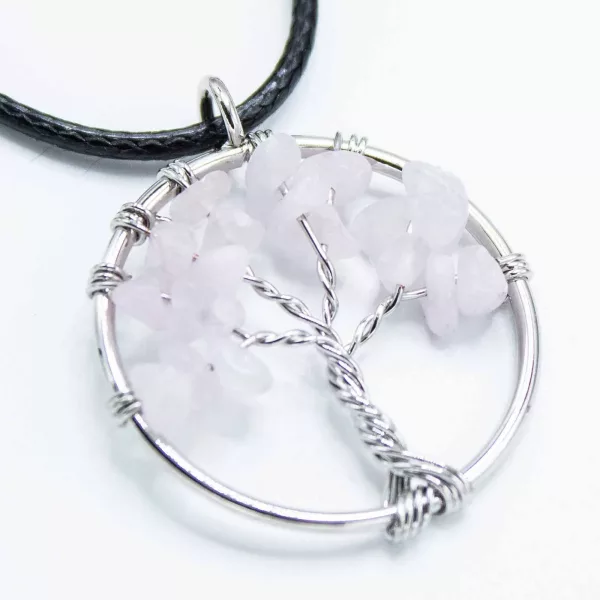 Tree of Life Pendant - Rose Quartz - Image 4