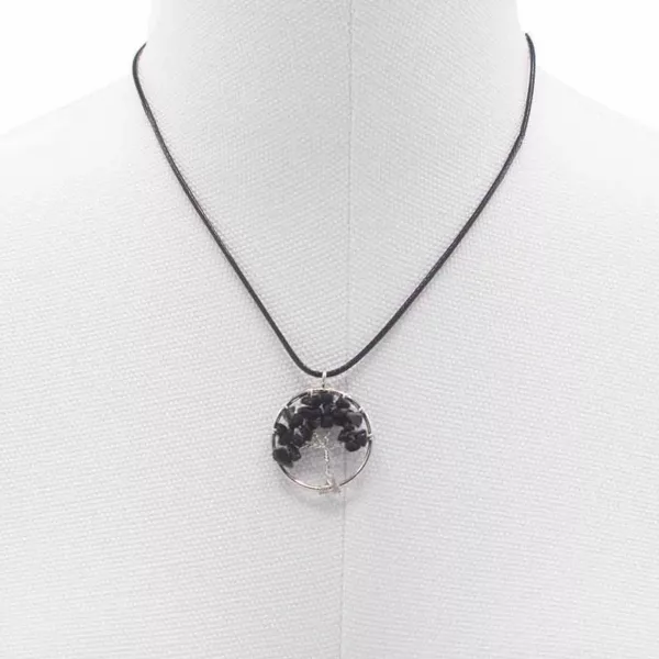 Tree of Life Pendant - Black Agate - Image 3