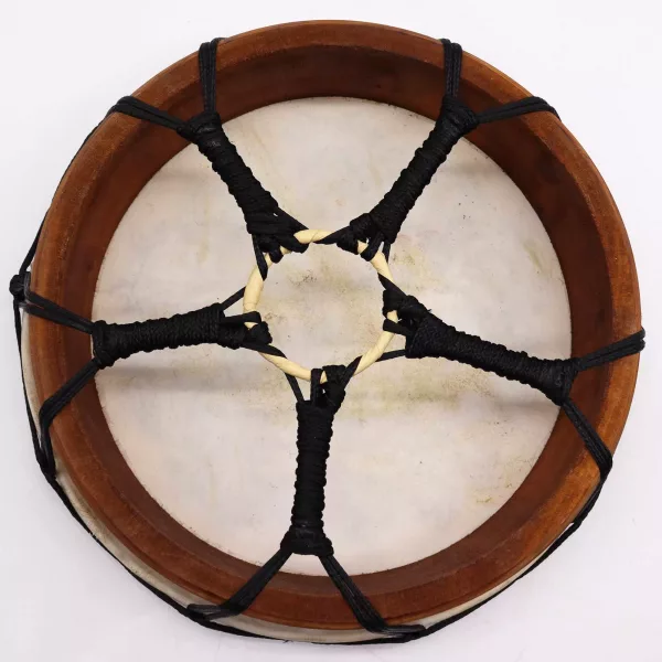 Hamsa Shamanic Drum with Two Sticks - 30cm - Image 2