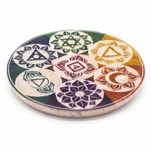 Soapstone Disc Incense Cone Holder 10cm – Seven Chakra