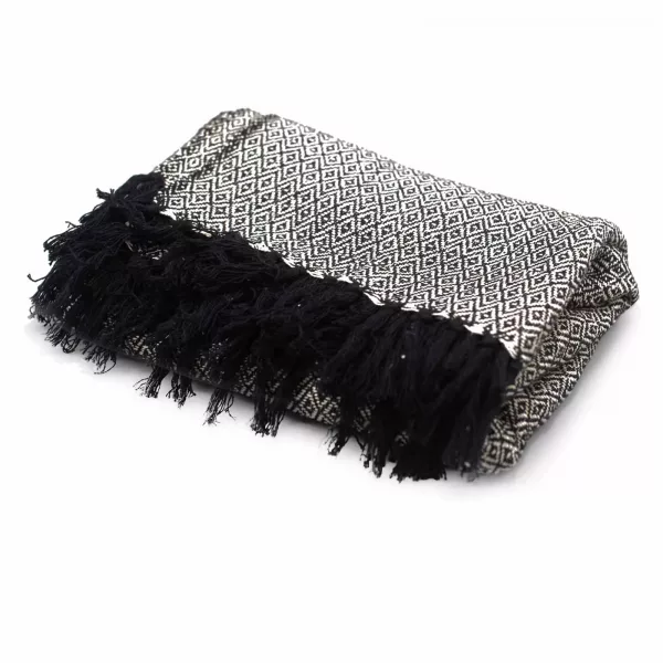 Boho Comfort Throws - 125x150cm - Charcoal - Image 2